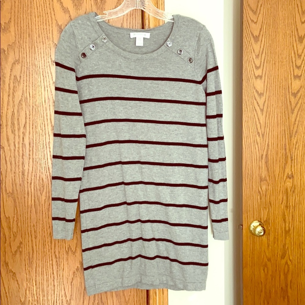 Motherhood Maternity Grey and Black Long Sweater